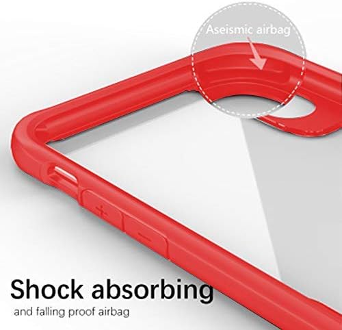 Xmax Case Clear Compatible with Apple iPhone Xs Max Cover Xsmax IP Soft TPU Bumper 10 Xmaxs Shockproof Cover 6.5 Inch 2018 (Red)