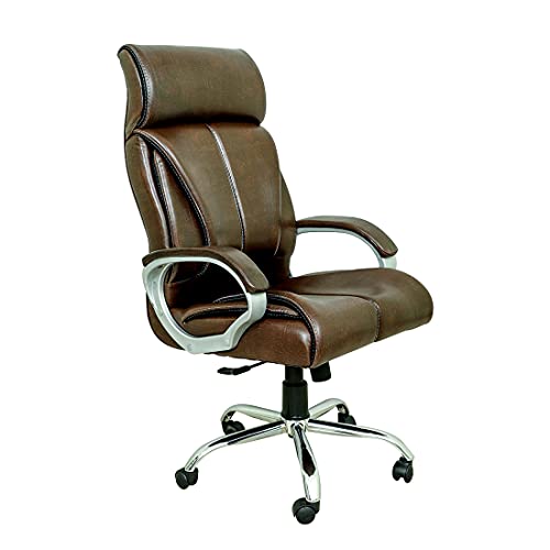 Image of CELLBELL C54 Ergonomic High Back Boss Chair Leather Office Chair /Director Chair /Leatherette Executive Revolving Chair [Brown]