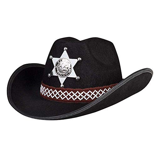 Boland 04106 Chapeau Sheriff pour enfants, taille unique, noir