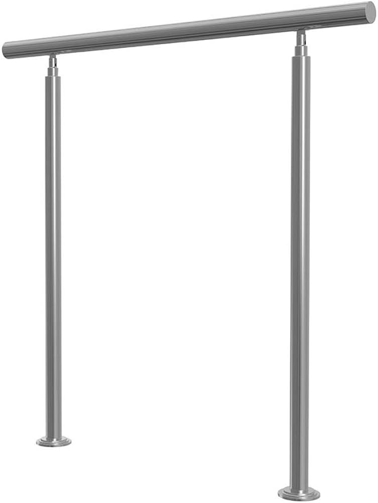Amazon.co.jp: 80×4.2×102.5cmステンレス鋼階段手すり、安全手すり