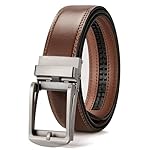 BOSTANTEN Mens Belt Leather Ratchet 1 3/8'' Belt For Men Gift Dress and Casual with Adjustable Buckle, Trim to Fit