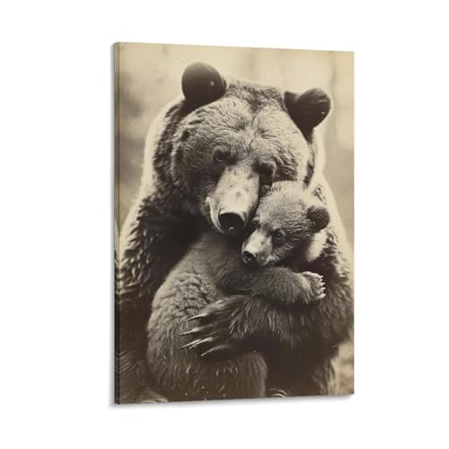 Poster sur toile Mom & Baby Bear pour creer une deco cocooning de chambre