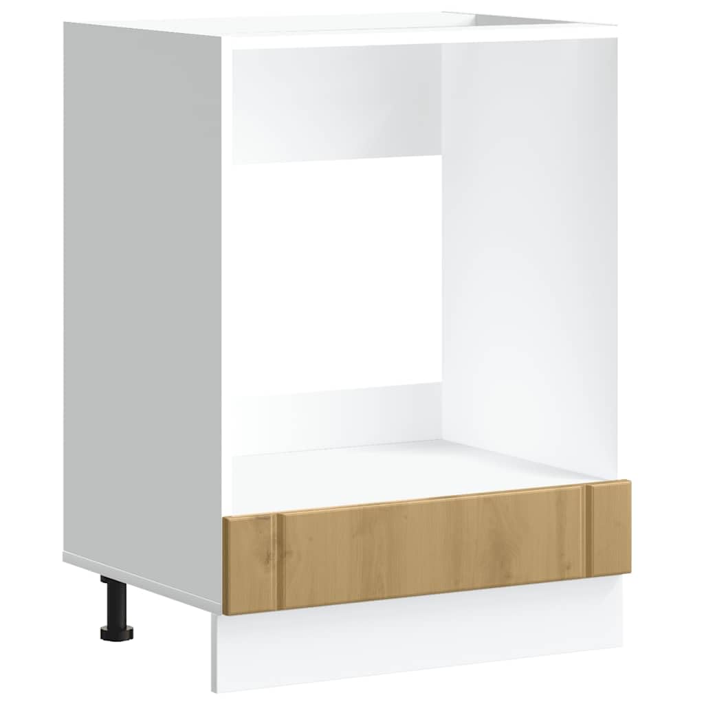 Myheimly Küchenschrank Küchenzeile,Küchenmöbel Einbauküche Schrank,Holzwerkstoff Schrank,Eiche handwerklich,Herdumbauschrank 60 cm,60 x 46 x 81.5 cm