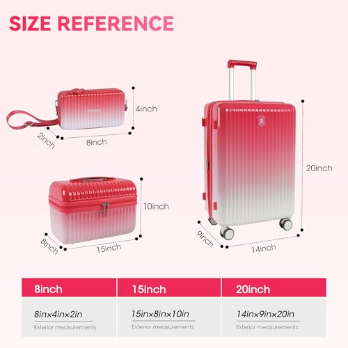 Carry on Luggage, International Airline Approved Carry on Suitcase, Always Ready To Meet Your Travel Needs. (PINK)2