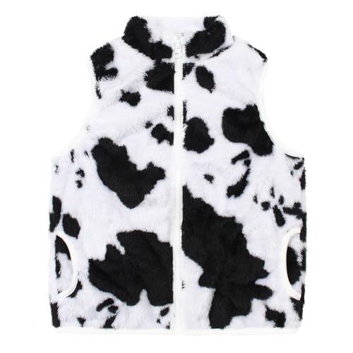 Image of JESKIDS Girls' Boys Sherpa Fleece Vest Outwear Lightweight Solid Color Cute Jacket with Pockets 2-11 Years
