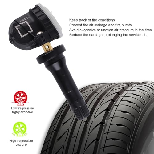 Aramox 4 Uds Sensores de Control de Presión de Neumáticos TPMS 2036832 Sensores de Control de Presión de Neumáticos Aptos para Ecosport/Fiesta/Focus