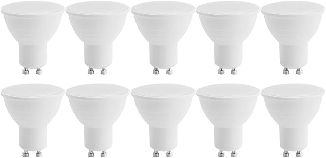 LED GU10 Spotlight Bulbs, X charmer GU10 LED Light Bulbs, 7W Cool White 6500K (70W Halogen Equivalent) Energy Saving Light Bulb, 600LM 120° Beam Non-dimmable, 10 Pack