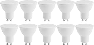 X charmer LED GU10 Spotlight Bulbs, GU10 LED Light Bulbs, 5W Cool White 6500K (50W Halogen Equivalent) Energy Saving Light Bulb, 400LM 120° Beam Non-dimmable, 10 Pack