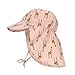 Produktbild LÄSSIG Baby Kinder Sonnenhut Strandhut Sommerhut Sonnenschutz Kinderhut Babymütze Nackenschutz Atmungsaktiv UV-Schutz 80/Sun Protection Flap Hat Giraffe rose, 3-6 Monate, Größe: 43/45