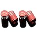 Car Tire Air Valve Caps- Auto Wheel Tyre Dust Stems Cover with Logo Emblem Waterproof Dust-Proof Universal fit for Cars, SUV, Truck, Motorcycles 4 Pieces