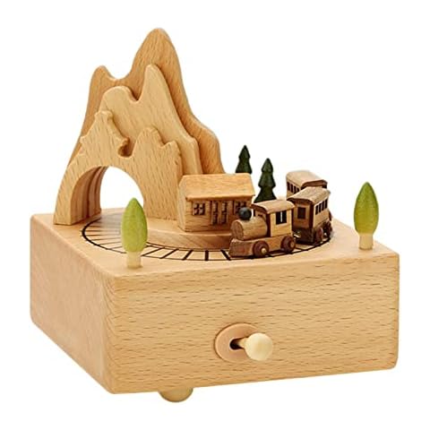 ROSIKING Classical Music Box Revolve Musical Boxes Christmas Birthday Valentine's Day Gifts for Lover, Boyfriend, Girlfriend, Husband, Wife Plays Here Comes The Sun Cover