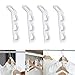 4Pcs Space Saving Hanger Hooks,Clothes Hanger Connector Hooks,Plastic Hanger Clips for Clothes Space Saving Hangers for Clothes Closet Space Saver Hangers(White)