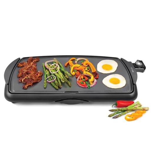 BELLA Electric Griddle & Flat Grill with Nonstick Large Cooking Surface and Removable Probe for Eggs, Tortillas, Pancake and more, 10.5" x 20", Black