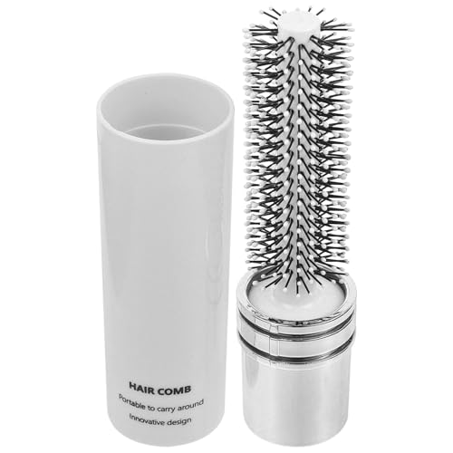 Mini Round Brush for Travel, Retractable Travel Blow Drying Hair Brush, Portable Round Curling