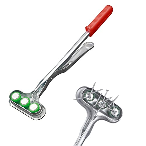 Portable 18Lb Magnetic Sweeper Pick Up Tool With Quick Release, Permanent Magnetic Safe Catcher Hand Protection, Strong Pickup Magnet #TOP3