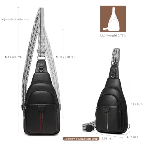 Image of cakang Womens Sling Bag Crossbody Bags for Women Vegan Leather Sling Backpack Daypack Fanny Pack Crossbody Purse Travel