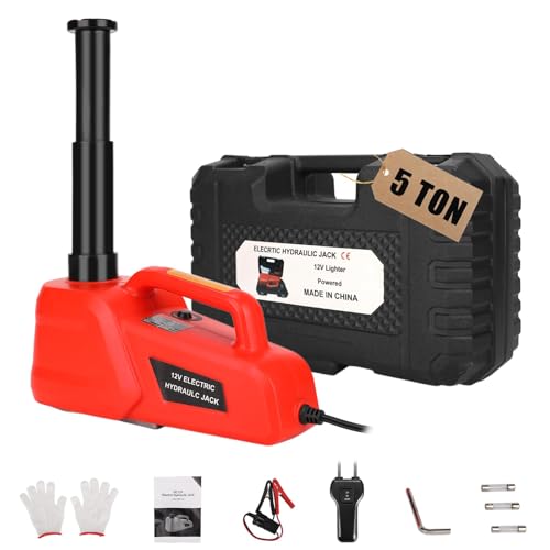 ROGTZ Elektrischer hydraulischer Wagenheber-Set 5 Tonnen 12 V ultra-tragbar mit 15 545 cm Reichweite für SUV/Sedan/LKW-Reparatur Wagenheber für Reifenwechsel leicht für einfache Lagerung