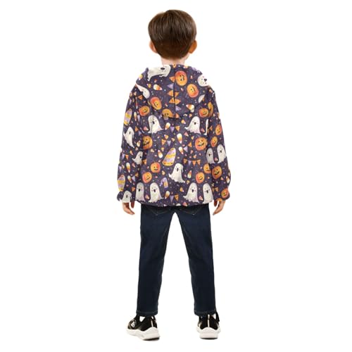 CHIFIGNO Strawberry Sweatshirt Jacket with Hood Toddler Jacket for Fall Winter Boys Zip up Jacket 3-10Y4