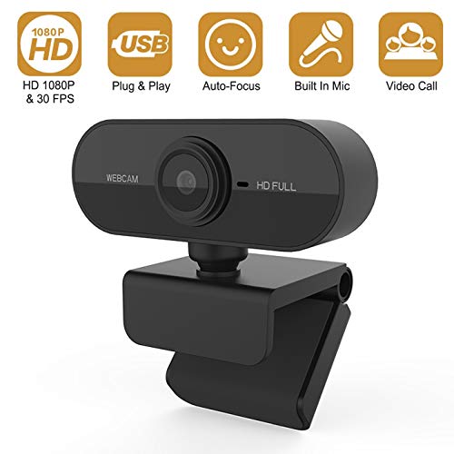 HD 1080p Webcam,Built-in Noise Reduction Microphone Stream Webcam,USB HD Webcam for PC Desktop