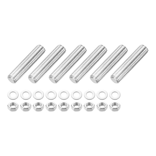 Tiges filetées M12x50 goujons cloutés acier inoxydable écrous rondelles plates pour boulons en U