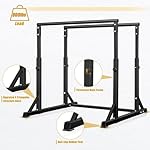 Bongkim Dip Bar, Heavy Duty Dip Station with 7 Height Levels, 800lbs Adjustable Parallel Bars for Tricep Dips Pull-Ups L-Sits Calisthenics Exercises Strength Training for Home Gym Outdoor - Image 4