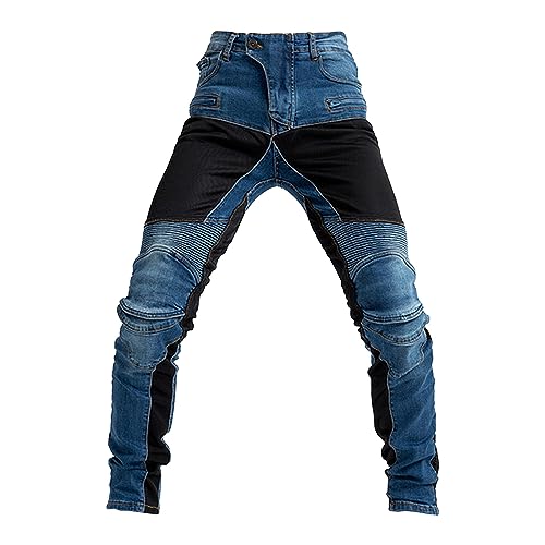 Pantalon moto jeans pour hommes protégeant les genoux durant le ride