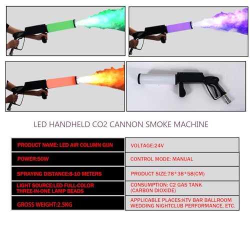 Cañón de CO2 portátil con luces RGB para fiestas miniatura 5