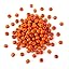 Craftdady 100Pcs Large Hole Round Wood Beads 16mm Red Natural