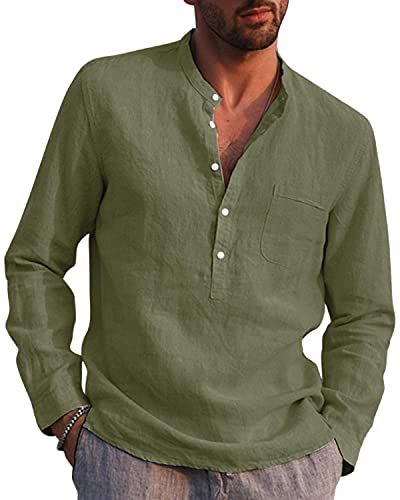 mens collared henley shirt