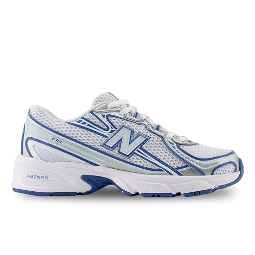 New Balance 740 Big Kids Shoes (Ice Blue Silver, 5)