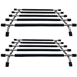 Kitchen Trivet Stand with Anti Slip Base Stainless Steel Trivets for Kitchen Worktops, Hot Pans, Hot Trays & Plates Stand Heatproof Kitchen Accessories Table Mats Placemats (Black (pack of 2))