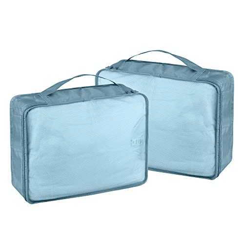 Packing Cubes Set, 2 Pcs Packing Organizers Set for Suitcases (Grey blue)