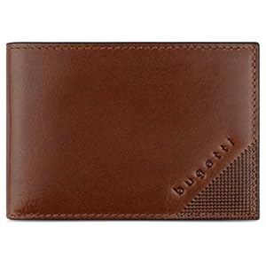 bugatti Nobile, Echtleder Minibörse - kleines Portemonnaie mit RFID Schutz, Cognac