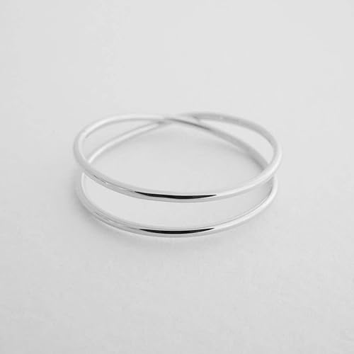 Miniatura 2 de Honeycat Anillo Crossover X en oro, oro rosa o plata Joyería minimalista y delicada