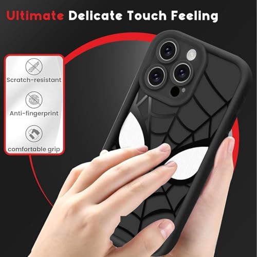 Image of Stylish Spider Back Case Cover Compatible for Samsung Galaxy A35 5G | Spidey Face Mask Case | Soft Silicone | Camera & Full Body Protection | Shock Proof | (Black)