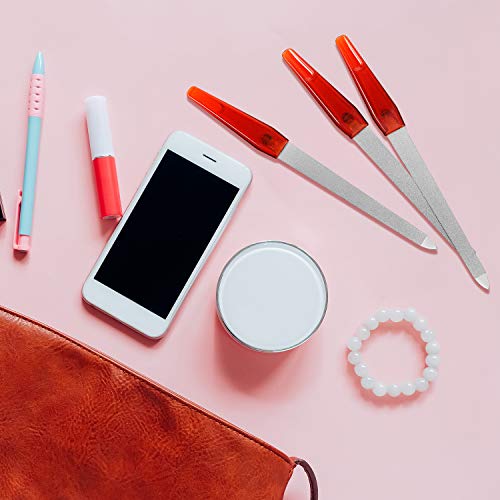 12 Pcs Metal Nail File 6.7 Inch Nail File Stainless Steel Nail File Double Sides Metal Sapphire File With Anti Slip Handle Fingernails Toenails Manicure File For Woman And Men #TOP6