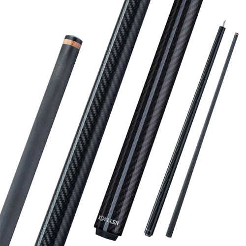 KONLLEN Break Cue – 58' 20oz Heavy Carbon Fiber Break Pool Cue, 13mm Phenolic Tip, 2-Piece Professional Design