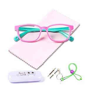 AetrvoHope Kinder Blaufilterbrille Rosa Grün