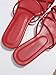 GORGLITTER Flat Sandals Open Toe Strappy Slip on Slides Sandal Red 7.5