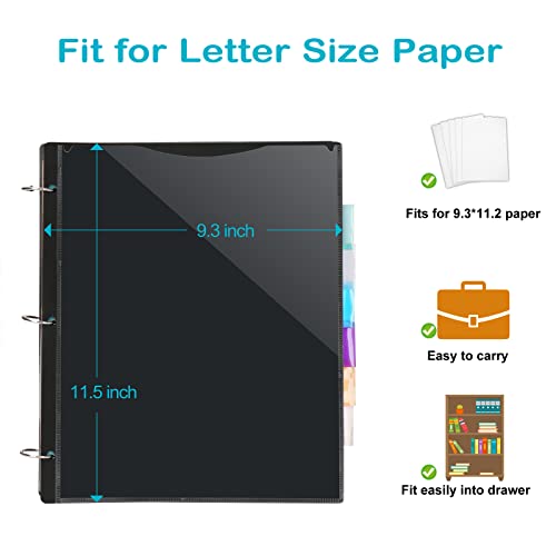 Tenyond 24 Pocket Project Organizer Diy Assembly 3 Hole Punch Binder Multi Pocket Folder With Zipper Pouch, Clear View Front Cover, Designed For Document Items, Office And School #TOP6