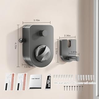 CICUFY Retractable Clothesline Indoor, Non-Sagging Clothes Line Outdoors,13.7 Ft Heavy Duty Clothesline with Telescopic Hanging Rod, Wall Mounted Space-Saving Laundry Line (Gray)