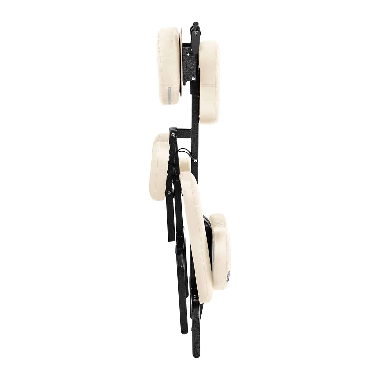 Physa Silla de Masaje Portátil Sillón de Cosmética Physa Montpellier Beige (Estructura de Acero, Tapicería en PVC, hasta 160 kg, Beis)