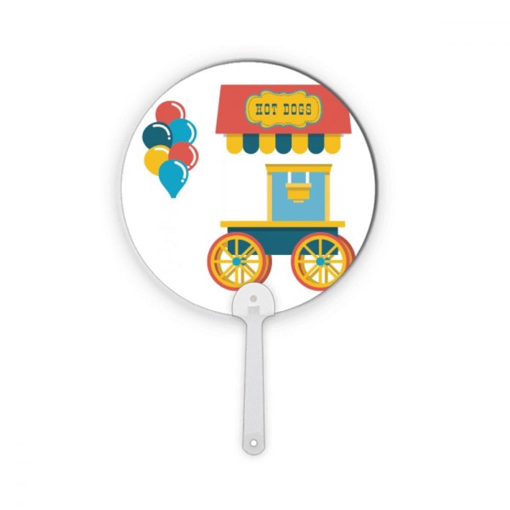 Fan Plastique Rond Portable pour Pique-Nique et Parcs