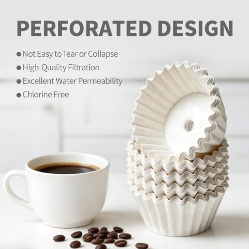 Image of 200-Count Percolator Coffee Filters - Compatible with Farberware, Coletti & Elite Gourmet Electric Coffee Pots (4-9 Cup) | Disposable Paper Basket Filters for Glass & Standard Percolators
