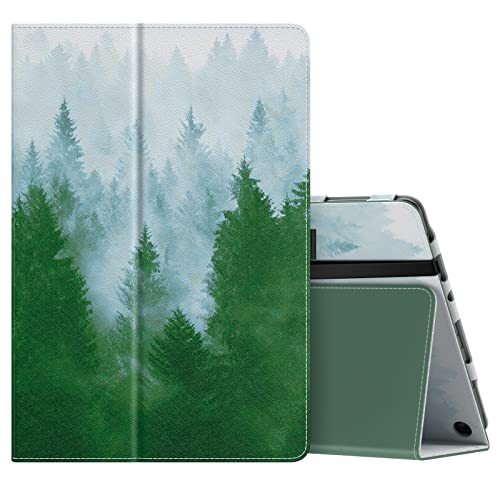 Image of MoKo Case Fits All-New Kindle Fire HD 10 & 10 Plus Tablet (13th /11th Generation, 2023 /2021 Release) 10.1 inch - Slim Folding Stand Cover with Auto Wake /Sleep, Dark Green Forest
