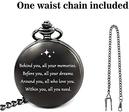 Miniatura 6 de levonta Regalos de graduación para él, universidad o escuela secundaria, suministros de fiesta de graduación, reloj de bolsillo grabado (todos tus