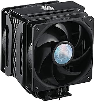 Cooler Master MasterAir MA612 Stealth CPU Cooler - Push-Pull SickleFlow 120 V2 PC Fan 6 Heat Pipes Unlimited RAM Spacing Matte Black Finish - Amd and Intel Compatibility