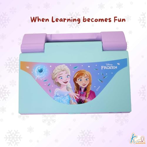 Image of Frozen Educational Laptop for Kids - Interactive Learning Toy for Girls Age 3+ with 20 Activities, Mouse Control, Learn Alphabet, Numbers, Words, Games, Music & Logic - Turquoise Blue