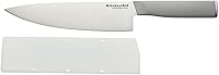 Vista 13 de KitchenAid Cuchillo Santoku forjado gourmet con cubierta de hoja de ajuste personalizado, cuchillo de cocina afilado, hoja de acero inoxidable Azul
