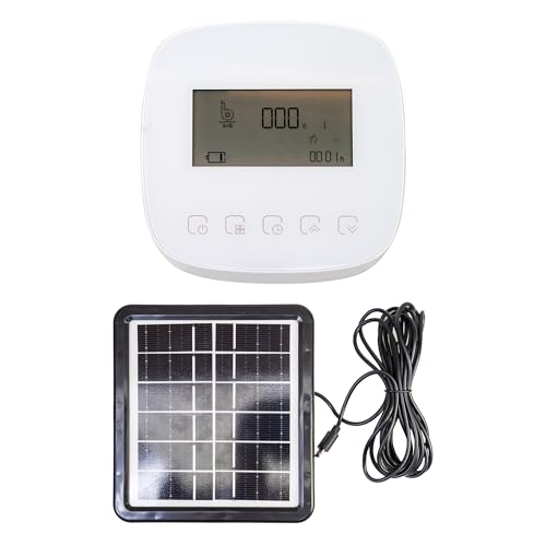 PNI Programmatore di irrigazione Intelligente SWI190, Wi-Fi con Pannello Solare da 3,3 W, 8 Zone, Controllo Tramite Applicazione Tuya